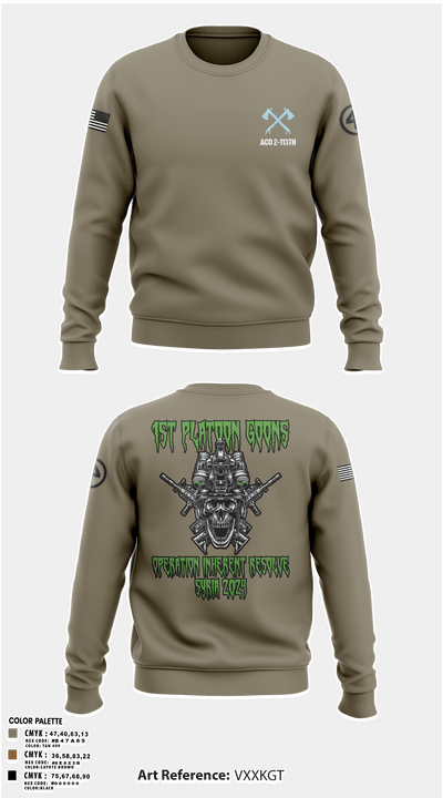 A-CO 2-113th Infantry 71985791 Crew Neck Sweatshirt - 1