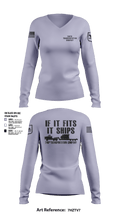740TH TRANSPORTATION COMPANY 35775889 Women's Long Sleeve V-neck Shirt - 2