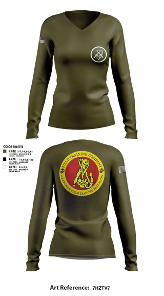 Women's Long Sleeve Vneck Shirt, Weapons Field Training, , Teamtime, Team time, sublimation, custom sports apparel, team uniforms, spirit wear, spiritwear, sports uniforms, custom shirts, team store, custom team store, fundraiser sports, apparel fundraiser