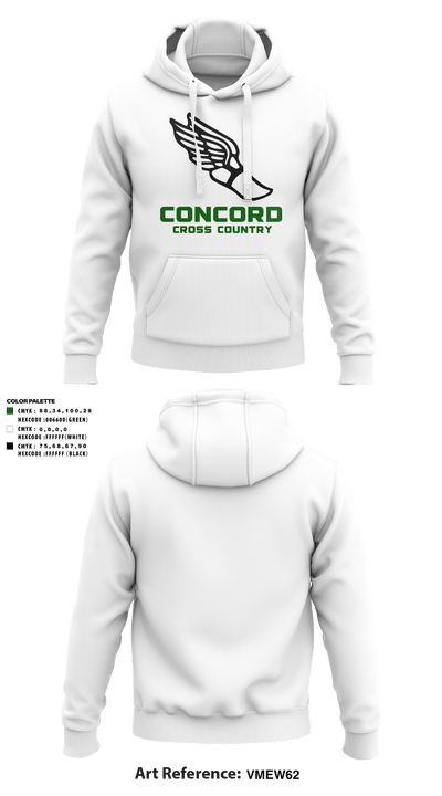 Concord High School Cross Country 53059740 Hoodie - 36