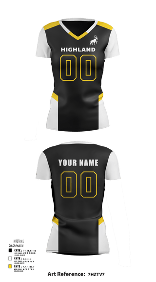 Women's Short Sleeve Vneck Shirt, Highland High School Volleyball, Women's Volleyball, Teamtime, Team time, sublimation, custom sports apparel, team uniforms, spirit wear, spiritwear, sports uniforms, custom shirts, team store, custom team store, fundraiser sports, apparel fundraiser