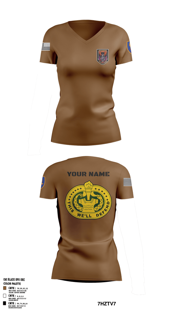 Women's Short Sleeve Vneck Shirt, Delta Co, 2-13th AVN REGT_CADRE, Army, Teamtime, Team time, sublimation, custom sports apparel, team uniforms, spirit wear, spiritwear, sports uniforms, custom shirts, team store, custom team store, fundraiser sports, apparel fundraiser