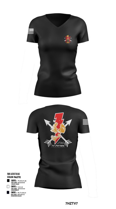 S3 Fires 1-1SFG(A) 45789233 Women's Short Sleeve V-neck Shirt - 101