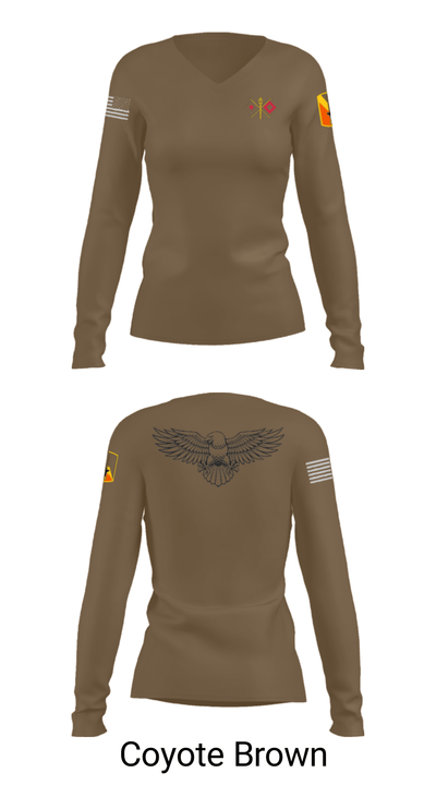 USASA BELVOIR 16372072 Women's Long Sleeve V-neck Shirt - 17