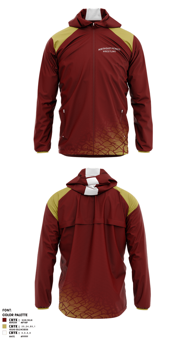Windbreaker, North East Pickers, Wrestling, Teamtime, Team time, sublimation, custom sports apparel, team uniforms, spirit wear, spiritwear, sports uniforms, custom shirts, team store, custom team store, fundraiser sports, apparel fundraiser