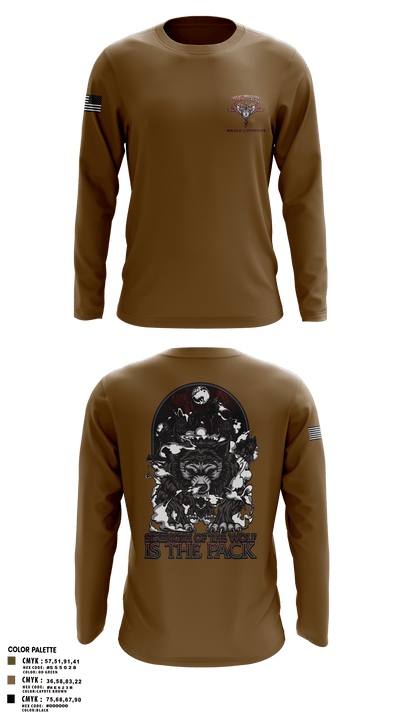 Bravo Company, MRBn, Fort Belvoir 16919105 Long Sleeve Performance Shirt - 2