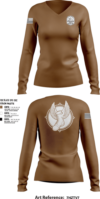 Women's Long Sleeve Vneck Shirt, 445th SERE, Air Force, Teamtime, Team time, sublimation, custom sports apparel, team uniforms, spirit wear, spiritwear, sports uniforms, custom shirts, team store, custom team store, fundraiser sports, apparel fundraiser