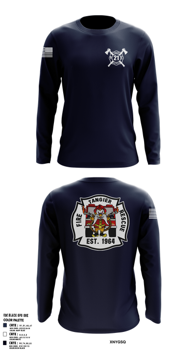 TANGIER VOL FIRE DEPT 83460531 Long Sleeve Performance Shirt 1