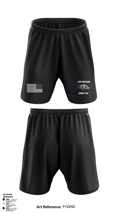 USS NEVADA SSBN 733 65073503 Athletic Shorts With Pockets - 5