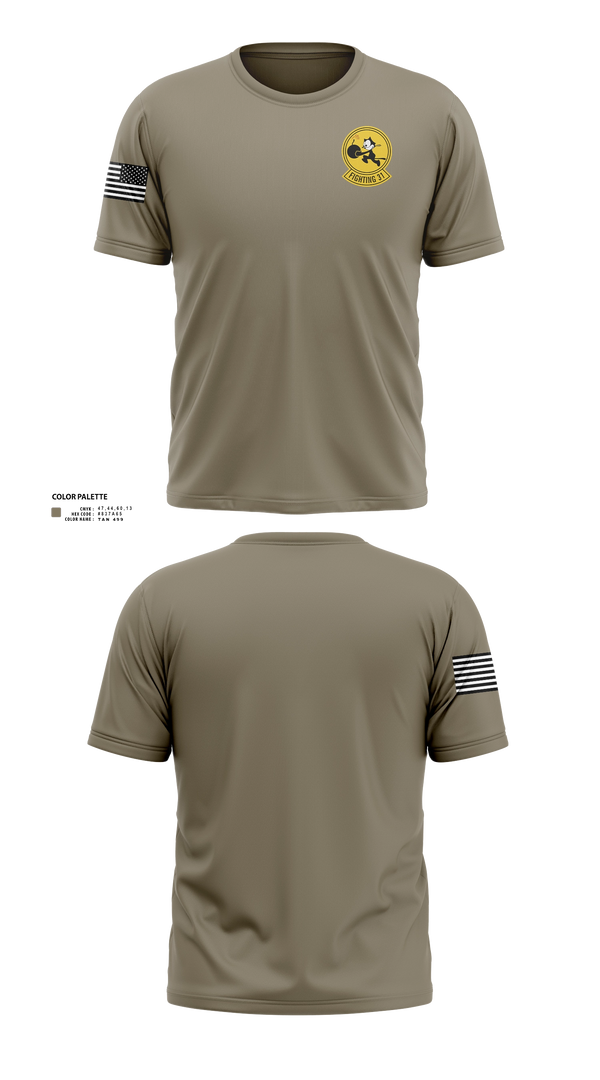 Short Sleeve Performance Shirt, VFA-31 THE TOMCATTERS, Navy, Teamtime, Team time, sublimation, custom sports apparel, team uniforms, spirit wear, spiritwear, sports uniforms, custom shirts, team store, custom team store, fundraiser sports, apparel fundraiser