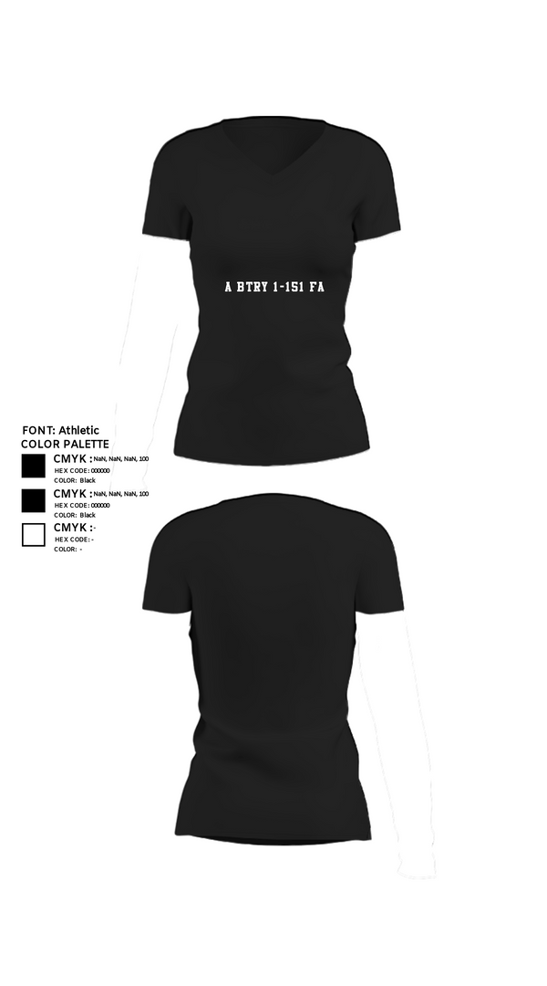 Women's Short Sleeve Vneck Shirt, A BTRY 1-151 FA, National Guard, Teamtime, Team time, sublimation, custom sports apparel, team uniforms, spirit wear, spiritwear, sports uniforms, custom shirts, team store, custom team store, fundraiser sports, apparel fundraiser