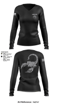 Laad 2-24 61227414 Women's Long Sleeve V-neck Shirt - 3