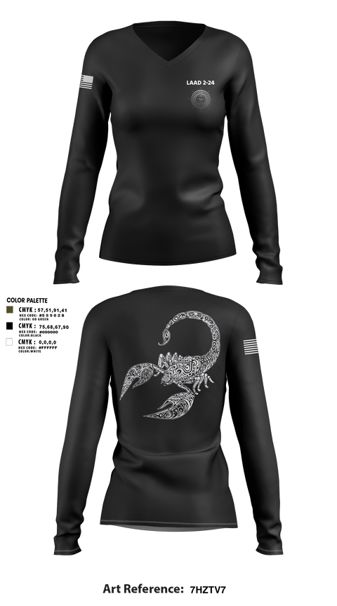 Women's Long Sleeve Vneck Shirt, Laad 2-24, Marines, Teamtime, Team time, sublimation, custom sports apparel, team uniforms, spirit wear, spiritwear, sports uniforms, custom shirts, team store, custom team store, fundraiser sports, apparel fundraiser
