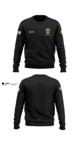 Crew Neck Sweatshirt, 415th MP DET, Army, Teamtime, Team time, sublimation, custom sports apparel, team uniforms, spirit wear, spiritwear, sports uniforms, custom shirts, team store, custom team store, fundraiser sports, apparel fundraiser