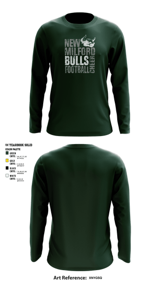 Long Sleeve Performance Shirt, New Milford Bulls Football And Cheerleading, Football, Teamtime, Team time, sublimation, custom sports apparel, team uniforms, spirit wear, spiritwear, sports uniforms, custom shirts, team store, custom team store, fundraiser sports, apparel fundraiser