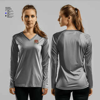 Women's Long Sleeve Vneck Shirt, Wyada, Men's Soccer, Teamtime, Team time, sublimation, custom sports apparel, team uniforms, spirit wear, spiritwear, sports uniforms, custom shirts, team store, custom team store, fundraiser sports, apparel fundraiser