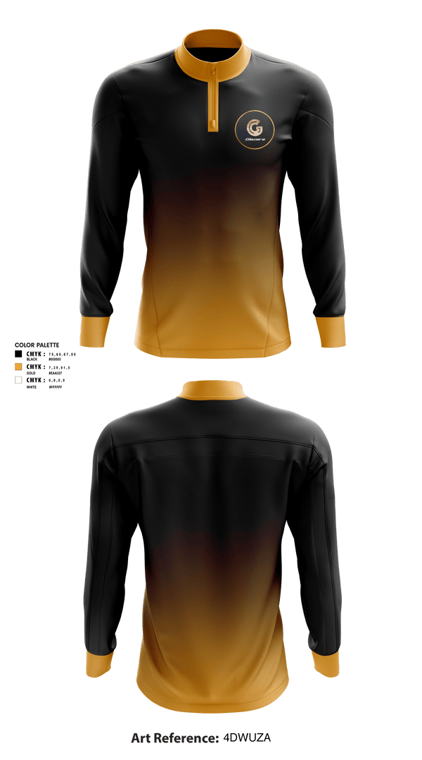 Quarter Zip Jacket, Glazers Elite, Men's Basketball, Teamtime, Team time, sublimation, custom sports apparel, team uniforms, spirit wear, spiritwear, sports uniforms, custom shirts, team store, custom team store, fundraiser sports, apparel fundraiser