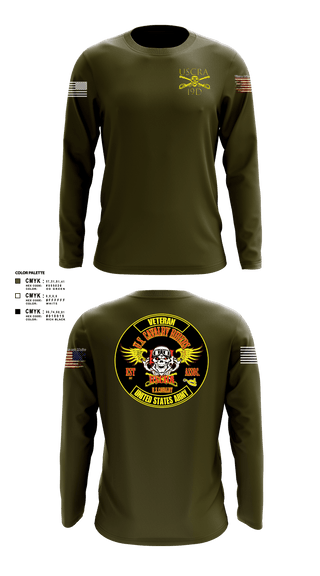 Long Sleeve Performance Shirt, US Cavalry Riders, Army, Teamtime, Team time, sublimation, custom sports apparel, team uniforms, spirit wear, spiritwear, sports uniforms, custom shirts, team store, custom team store, fundraiser sports, apparel fundraiser