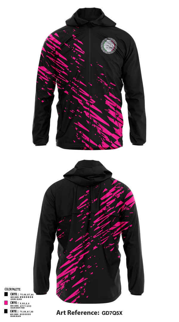 Windbreaker, La Familia, Men's Soccer, Teamtime, Team time, sublimation, custom sports apparel, team uniforms, spirit wear, spiritwear, sports uniforms, custom shirts, team store, custom team store, fundraiser sports, apparel fundraiser