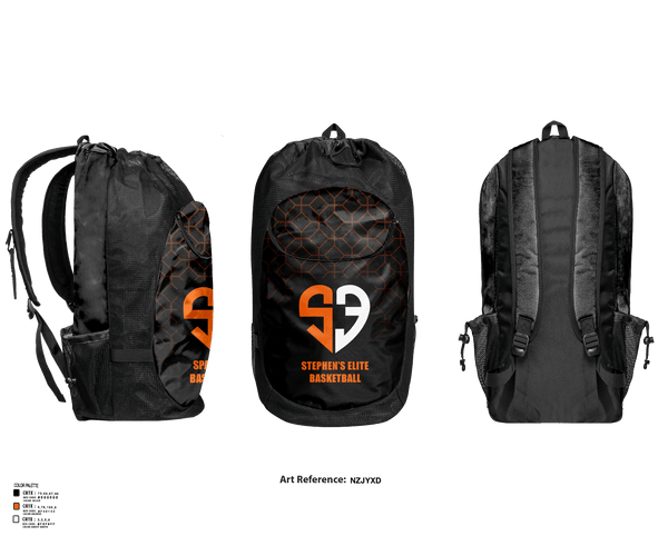 Gear Bag, Stephen’s Elite, Men's Basketball, Teamtime, Team time, sublimation, custom sports apparel, team uniforms, spirit wear, spiritwear, sports uniforms, custom shirts, team store, custom team store, fundraiser sports, apparel fundraiser