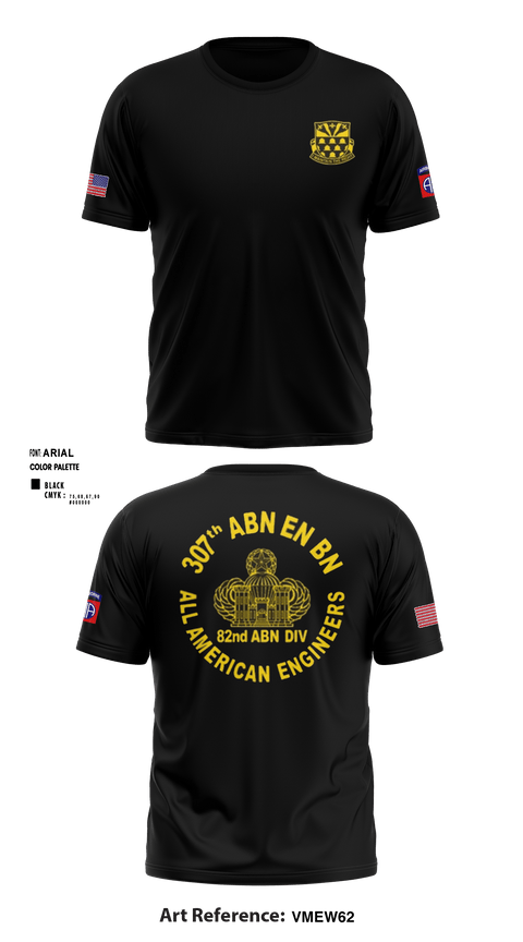 Short Sleeve Performance Shirt, 307th Airborne Engineers Battalion, , Teamtime, Team time, sublimation, custom sports apparel, team uniforms, spirit wear, spiritwear, sports uniforms, custom shirts, team store, custom team store, fundraiser sports, apparel fundraiser