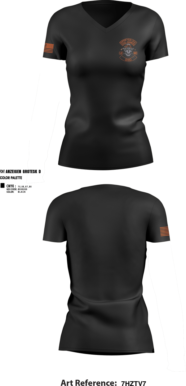 Women's Short Sleeve Vneck Shirt, Yougstown Steel hammerz, Police, Teamtime, Team time, sublimation, custom sports apparel, team uniforms, spirit wear, spiritwear, sports uniforms, custom shirts, team store, custom team store, fundraiser sports, apparel fundraiser