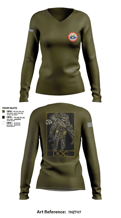 MCSFR RAS 3147834 Women's Long Sleeve V-neck Shirt - 1