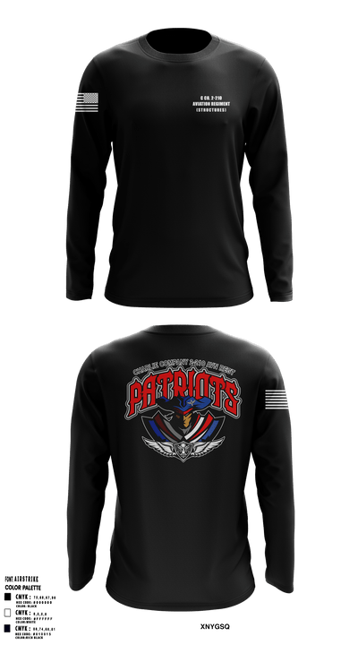 C Co. 2-210 Aviation Regiment (Structures) 22020258 Long Sleeve Performance Shirt - 1
