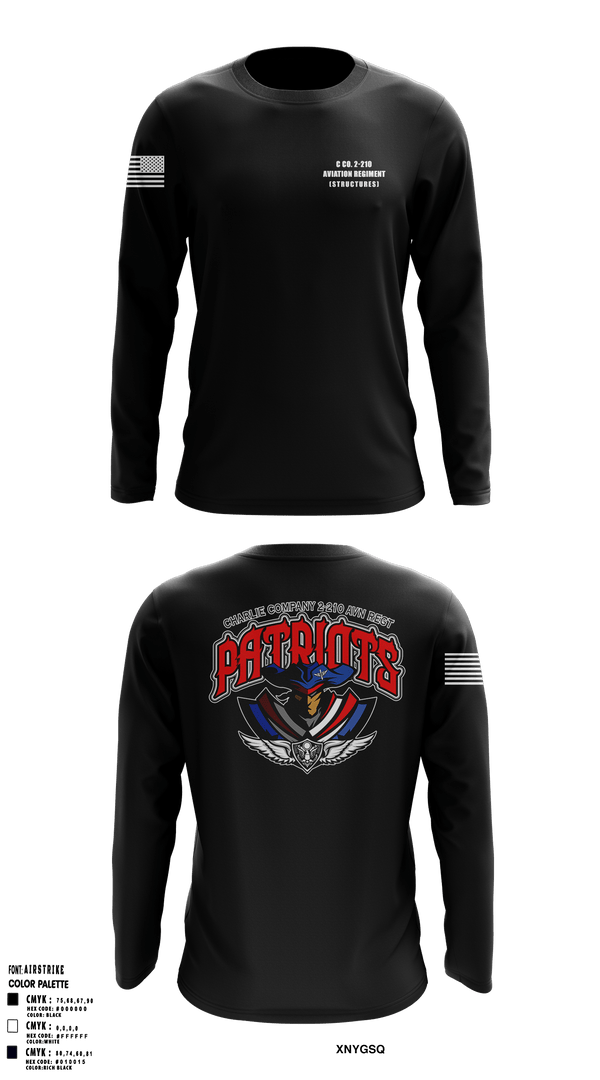 Long Sleeve Performance Shirt, C Co. 2-210 Aviation Regiment (Structures), , Teamtime, Team time, sublimation, custom sports apparel, team uniforms, spirit wear, spiritwear, sports uniforms, custom shirts, team store, custom team store, fundraiser sports, apparel fundraiser