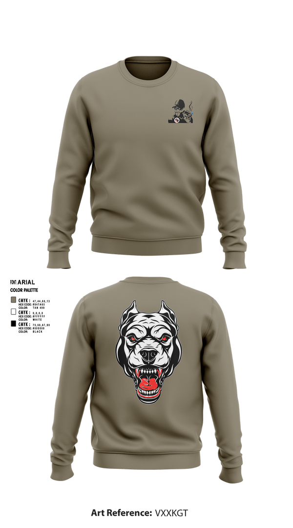 Crew Neck Sweatshirt, Oscar Golf Charlie Tango, Army, Teamtime, Team time, sublimation, custom sports apparel, team uniforms, spirit wear, spiritwear, sports uniforms, custom shirts, team store, custom team store, fundraiser sports, apparel fundraiser