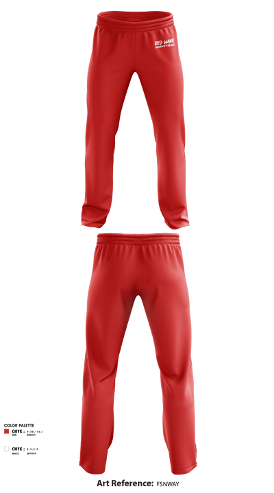 Red wave 12776607 Sweatpants - 1