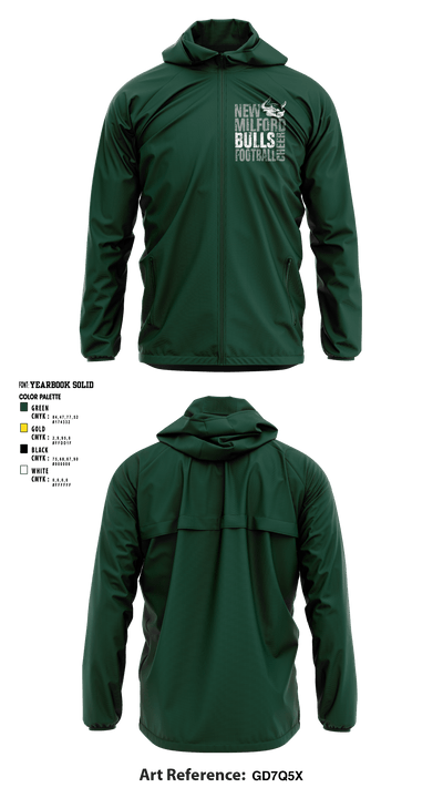New Milford Bulls Football And Cheerleading 19489077 Windbreaker - 7