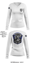 K-9 37862804 Women's Long Sleeve V-neck Shirt - 2