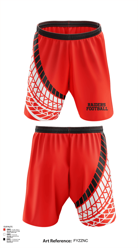 Athletic Shorts With Pockets, Raiders, Football, Teamtime, Team time, sublimation, custom sports apparel, team uniforms, spirit wear, spiritwear, sports uniforms, custom shirts, team store, custom team store, fundraiser sports, apparel fundraiser