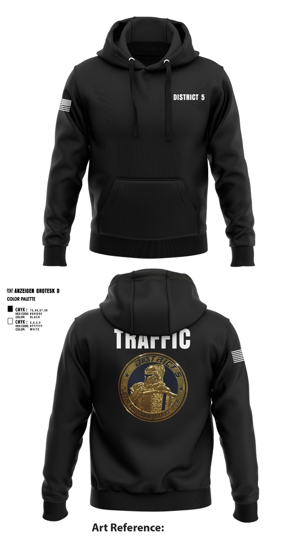 Hoodie, District 5 CSO, Police, Teamtime, Team time, sublimation, custom sports apparel, team uniforms, spirit wear, spiritwear, sports uniforms, custom shirts, team store, custom team store, fundraiser sports, apparel fundraiser