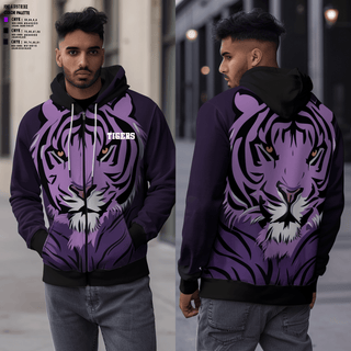 Zip Hoodie, Tigers, Men's Basketball, Teamtime, Team time, sublimation, custom sports apparel, team uniforms, spirit wear, spiritwear, sports uniforms, custom shirts, team store, custom team store, fundraiser sports, apparel fundraiser