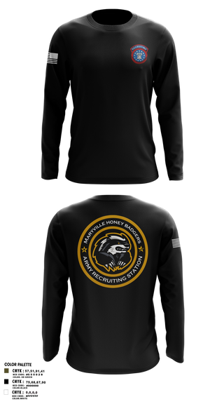Long Sleeve Performance Shirt, Maryville Honeybadger, Army, Teamtime, Team time, sublimation, custom sports apparel, team uniforms, spirit wear, spiritwear, sports uniforms, custom shirts, team store, custom team store, fundraiser sports, apparel fundraiser