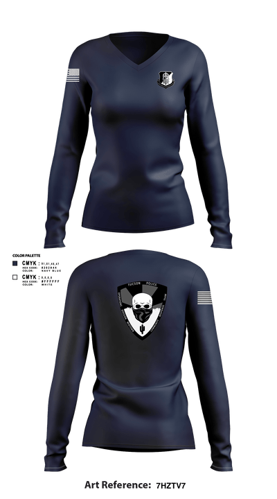 Operations Division Midtown: Community Response Team 21010699 Women's Long Sleeve V-neck Shirt - 1