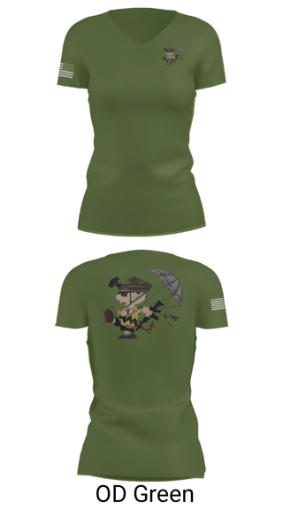 Women's Short Sleeve Vneck Shirt, 1-508th PIR, Army, Teamtime, Team time, sublimation, custom sports apparel, team uniforms, spirit wear, spiritwear, sports uniforms, custom shirts, team store, custom team store, fundraiser sports, apparel fundraiser