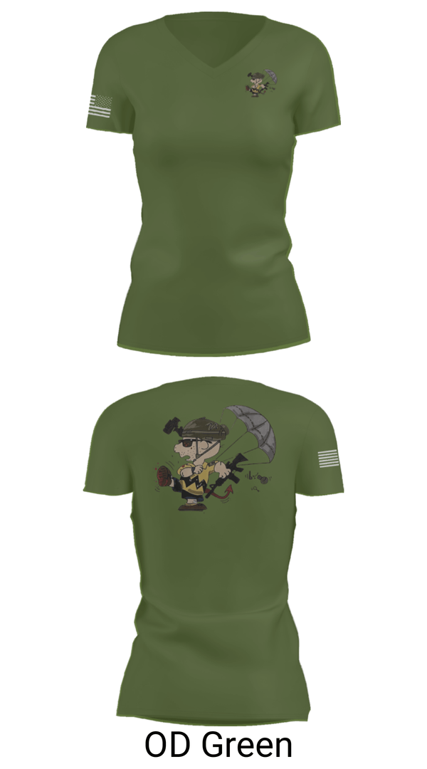 Women's Short Sleeve Vneck Shirt, 1-508th PIR, Army, Teamtime, Team time, sublimation, custom sports apparel, team uniforms, spirit wear, spiritwear, sports uniforms, custom shirts, team store, custom team store, fundraiser sports, apparel fundraiser