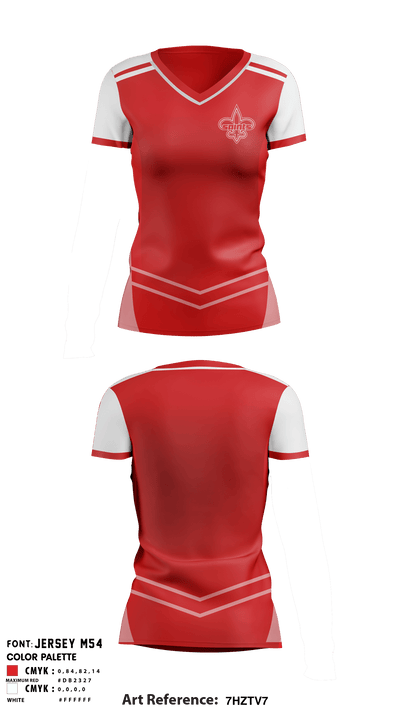 St Ansgar Middle School Volleyball 24762689 Women's Short Sleeve V-neck Shirt - 3