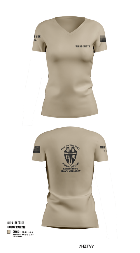 Women's Short Sleeve Vneck Shirt, Service AideService AideVia De Cristo, , Teamtime, Team time, sublimation, custom sports apparel, team uniforms, spirit wear, spiritwear, sports uniforms, custom shirts, team store, custom team store, fundraiser sports, apparel fundraiser
