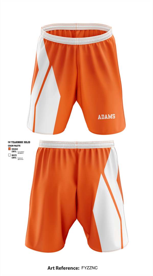 Athletic Shorts With Pockets, Adams, Football, Teamtime, Team time, sublimation, custom sports apparel, team uniforms, spirit wear, spiritwear, sports uniforms, custom shirts, team store, custom team store, fundraiser sports, apparel fundraiser