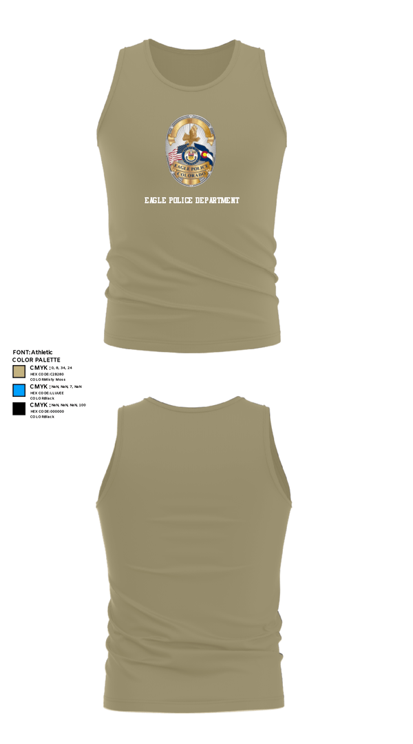 Tank Top, Eagle Police Department, Police, Teamtime, Team time, sublimation, custom sports apparel, team uniforms, spirit wear, spiritwear, sports uniforms, custom shirts, team store, custom team store, fundraiser sports, apparel fundraiser