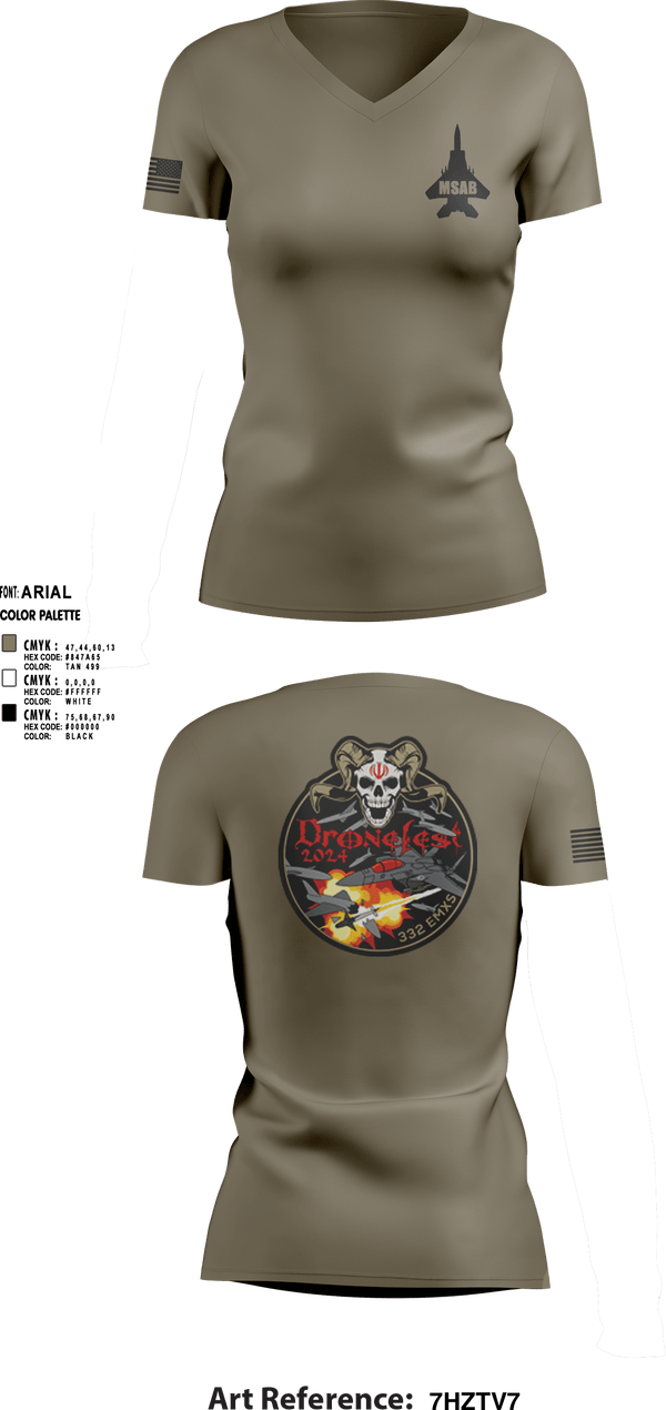 Women's Short Sleeve Vneck Shirt, 332nd EMXS, Air Force, Teamtime, Team time, sublimation, custom sports apparel, team uniforms, spirit wear, spiritwear, sports uniforms, custom shirts, team store, custom team store, fundraiser sports, apparel fundraiser