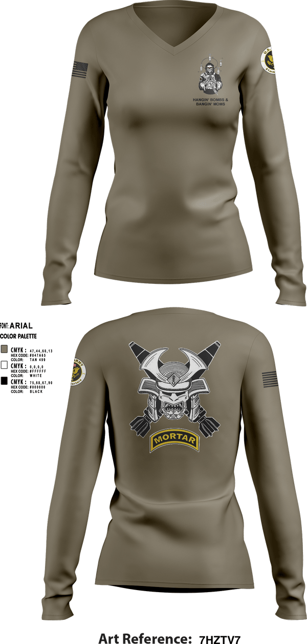 Women's Long Sleeve Vneck Shirt, 2-1 INFANTRY, Army, Teamtime, Team time, sublimation, custom sports apparel, team uniforms, spirit wear, spiritwear, sports uniforms, custom shirts, team store, custom team store, fundraiser sports, apparel fundraiser