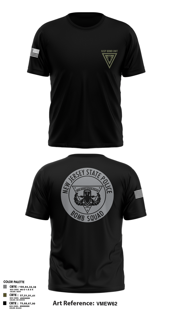 Short Sleeve Performance Shirt, NJSP BOMB UNIT, , Teamtime, Team time, sublimation, custom sports apparel, team uniforms, spirit wear, spiritwear, sports uniforms, custom shirts, team store, custom team store, fundraiser sports, apparel fundraiser