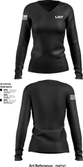 LJCF 28424324 Women's Long Sleeve V-neck Shirt - 1