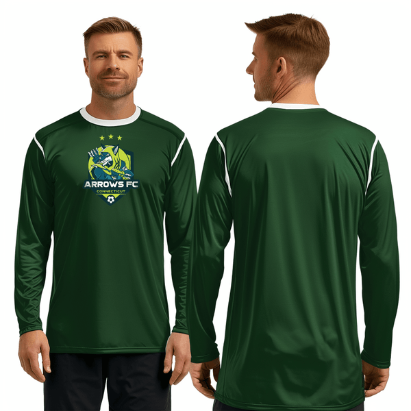 Long Sleeve Performance Shirt, ARROWS FC, Men's Soccer, Teamtime, Team time, sublimation, custom sports apparel, team uniforms, spirit wear, spiritwear, sports uniforms, custom shirts, team store, custom team store, fundraiser sports, apparel fundraiser