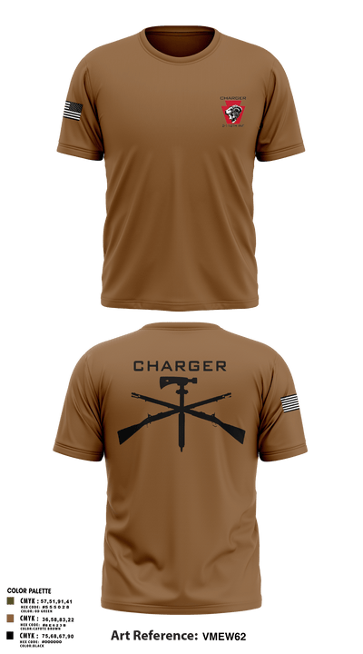 Charger Co. / 2-112th Infantry Battalion 37738588 Short Sleeve Performance Shirt - 4